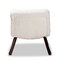Baxton Studio Eisa Modern & Contemporary White Sherpa Upholstered and Walnut Brown Finished Wood Accent Chair 204-12579 - alternate 5